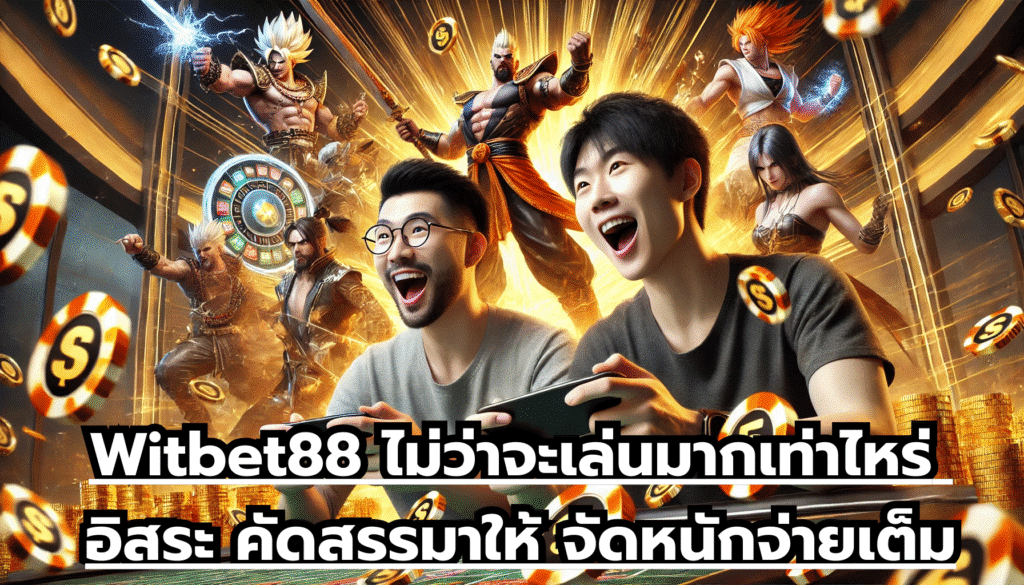 Witbet88 ไม่ว่าจะเล่นมากเท่าไหร่ อิสระ คัดสรรมาให้ จัดหนักจ่ายเต็ม
